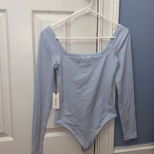 Azul Grey long sleeve Babaton contour bodysuit